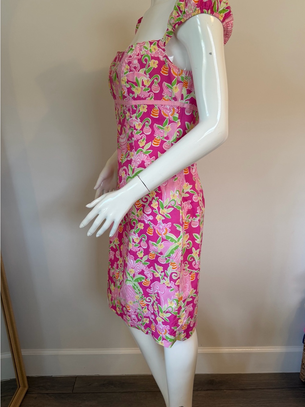 Vintage Lilly Pulitzer white label Umbrella Jungle print dress Size 10 - Picture 4 of 7